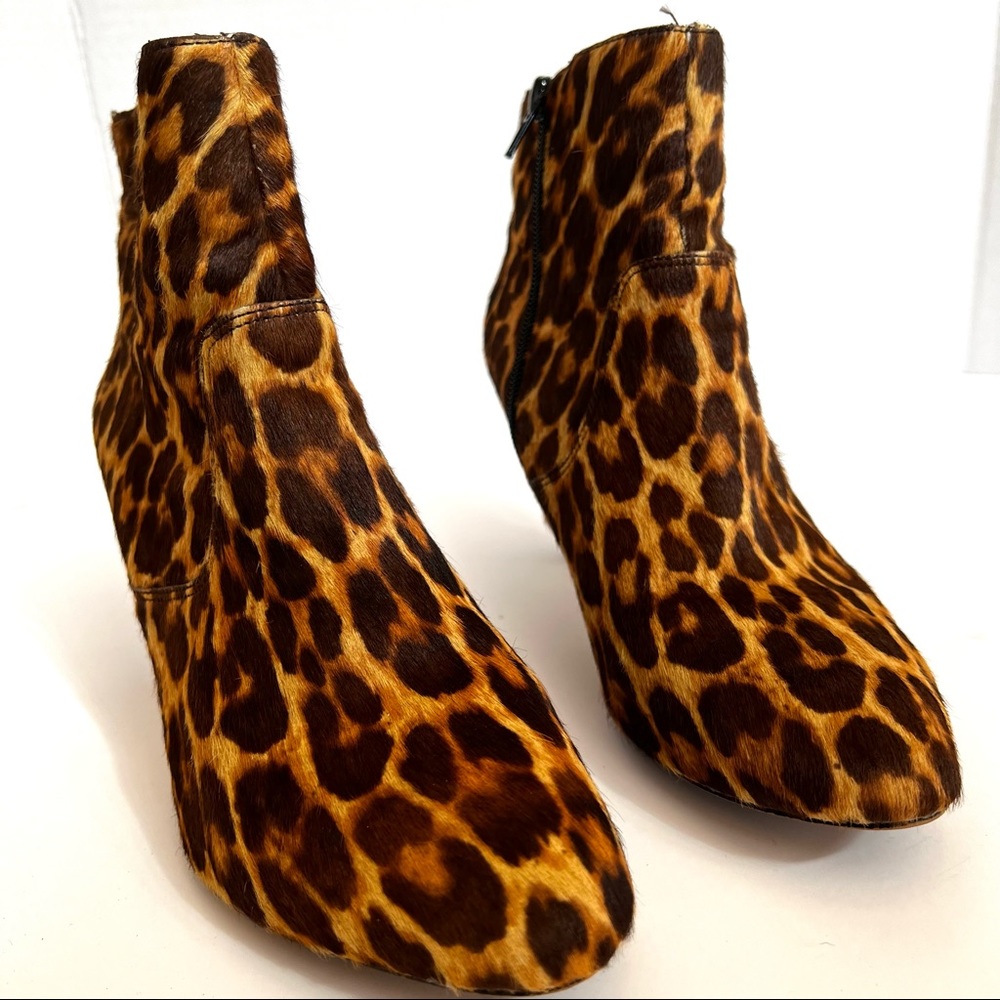 INC Leopard Print Pony Hair Bootie I-9 - Picture 3 of 12